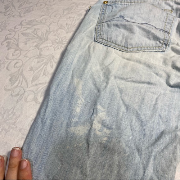 7 for All Mankind Lightweight Jeans LowRise Light Wash Josefina Skinny Boyfriend - Picture 6 of 15